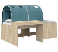 Lit superposé pour enfants avec bureau, ensemble de 3 pièces, en bois d'ingénierie