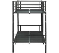 Lit superposé pour enfants, modèle jumeaux – Structure métallique noire – 90x200 cm – Stable et gain de place