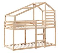 Lit superposé sans matelas 90x190 cm bois de pin massif