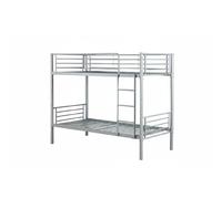 Lit superposé séparable métal 2 couchages 90x190 cm Gris LUNA