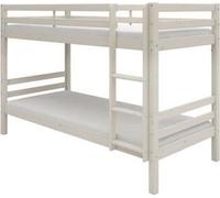 Lit superposé séparable pour enfants - 2x 90 x 200 cm - Pin massif blanc - Sommier à lattes inclus - ANDO
