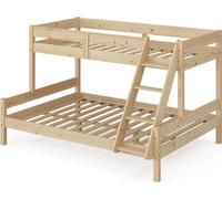 Lit superposé Vitalispa Everest Naturel bois 140x200 / 90x200 cm, Model 39544