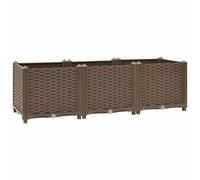 Lit Surélevé 120x40x38 cm en Polypropylène pour Jardin Balcon Terrasse | Carré potager profond, bac plantes légumes, herbes aromatiques, fleurs, usage extérieur quotidien, balcon terrasse