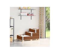 vidaXL Rehausse de palette 3 fois marron 120x80 cm pin massif