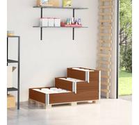 vidaXL Rehausse de palette triple 120x80 cm bois massif noir