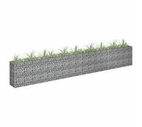 vidaXL Lit surélevé à gabion Acier galvanisé 360x30x60 cm