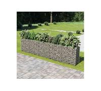 vidaXL Gabion haut-plateau en acier galvanisé 450×50×100 cm