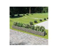 Lit Surélevé à Gabion Acier Galvanisé 540x50x50 cm Jardinière Jardin 143567