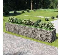 vidaXL Gabion haut-plateau 540×90×100 cm Acier galvanisé Argenté