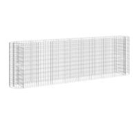 vidaXL Lit surélevé à gabion parterre de fleurs fer galvanisé 330x50x100 cm