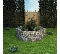 vidaXL Lit surélevé à gabion 160x140x50 cm Hexagonale