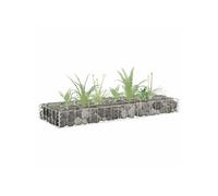 Lit Surélevé à Gabion Jardinière à Gabion Jardin Parterre Surélevé de Fleurs Plantes Terrasse Extérieur Acier 145628