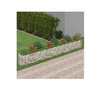 vidaXL Lit surélevé à gabion Parterre de fleurs Fer galvanisé 470x50x50 cm