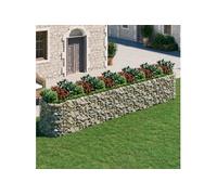 Lit Surélevé à Gabion Parterre de Fleurs Support de Plante Jardinière Pot de Fleurs Jardin Terrasse Extérieur Fer 152049