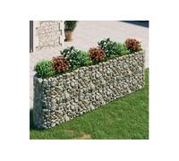 vidaXL Lit surélevé à gabion parterre de fleurs fer galvanisé 330x50x100 cm