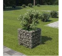 Lit surélevé à gabion - VIDAXL - 50x50x50 cm - Acier galvanisé - Argenté