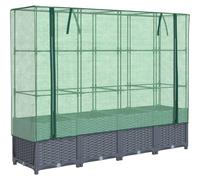 vidaXL Jardinière surélevée avec housse aspect rotin 160x40x138 cm
