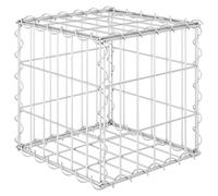 vidaXL Lit Surélevé Cube à Gabion Jardinière Surélevée de Fleurs Plantes Panier à Pierres Jardin Terrasse Extérieur Fil d'acier 30x30x30 cm