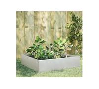 Jardinière surélevée vidaXL 100 x 100 x 41 cm en acier inoxydable