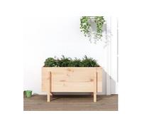 vidaXL Lit surélevé de jardin 101x50x57 cm Bois de pin massif Marron G