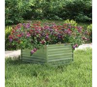 Lit surélevé de jardin 129x45 cm Acier galvanisé Argenté Vert G