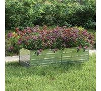 Lit surélevé de jardin 160x80x45 cm Acier galvanisé Argenté