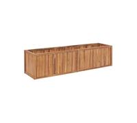 Lit surélevé de jardin 200x50x50 cm Bois de teck solide