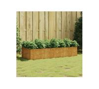 Lit surélevé de jardin 200x80x40 cm acier corten