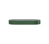 vidaXL Lit surélevé Acier revêtu par poudre 296x140x36 cm Vert