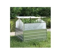 vidaXL Lit surélevé 100x100x85 cm - Argenté