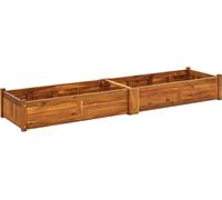 Lit surélevé de jardin Bois d'acacia 200x50x25 cm