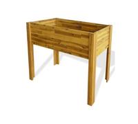 vidaXL Plateau de jardin surélevé en bois massif d'acacia Marron
