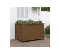 vidaXL Lit surélevé brun miel 119,5x82,5x78 cm Pin massif