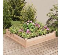 vidaXL Lit surélevé avec insert 120x120x25 cm bois massif sapin