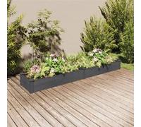 vidaXL Lit surélevé avec insert Gris 240x45x25 cm Sapin massif