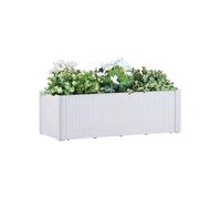 Lit surélevé de jardin et système d arrosage Blanc 100x43x33 cm