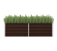 vidaXL Lit surélevé de jardin Marron 160x40x45 cm Acier galvanisé