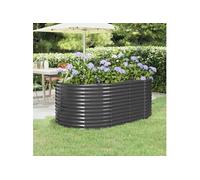vidaXL Lit surélevé Acier revêtu par poudre 175x100x68 cm Anthracite