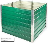 Lit surélevé en métal Rosendaal 99x99x80 cm vert