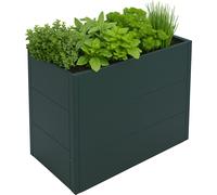 Lit surélevé HWC-P64, Lit surélevé en métal pour légumes/plantes Bac à fleurs Bac à plantes Jardin Acier 77x100x50cm ~ vert