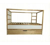 Lit surélevé IKEA KURA avec grand tiroir. Plateau 90 x 200, tiroir 90 x 190, fond de 15 mm, façade NestUp Storage XL en pin