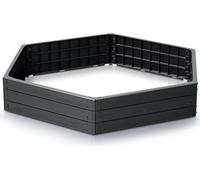 Lit surélevé Prosperplast BASE WOODY anthracite 148 cm