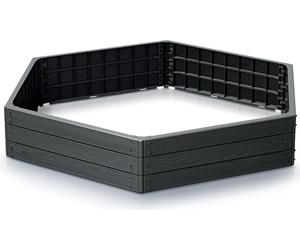 Lit surélevé Prosperplast BASE WOODY anthracite 148 cm