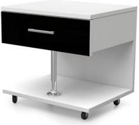 Lit + table de chevet - Meubles de chambre à coucher Lits d'enfant Noir 2pcs. Set Nouveau