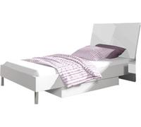 Lit + table de nuit - Chambre à coucher Meubles de chambre d'enfant Lits blanc 2pcs Set