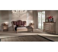 Lit Table de nuit Commode Chambre à coucher Set Design Classique Luxe Lits Nouveau