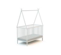 - Lit tipi 60x120 en bois avec toit Hêtre