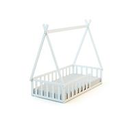 Lit Tipi Webaby au sol 70 x 140 en bois Blanc