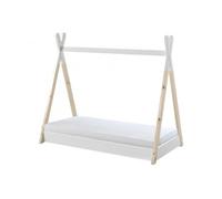 Lit Tipi - blanc/naturel - avec matelas 140