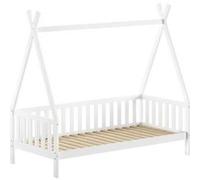 Lit tipi bois - blanc 90x200 cm Beige